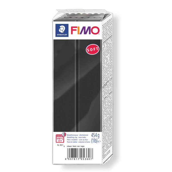 STAEDTLER ΠΗΛΟΣ FIMO 8021-9 SOFT BLACK 454G