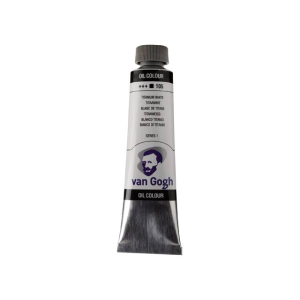 ΛΑΔΙΑ VAN GOGH 40ML S1 T.9 No. 105 TITANIUM WHITE