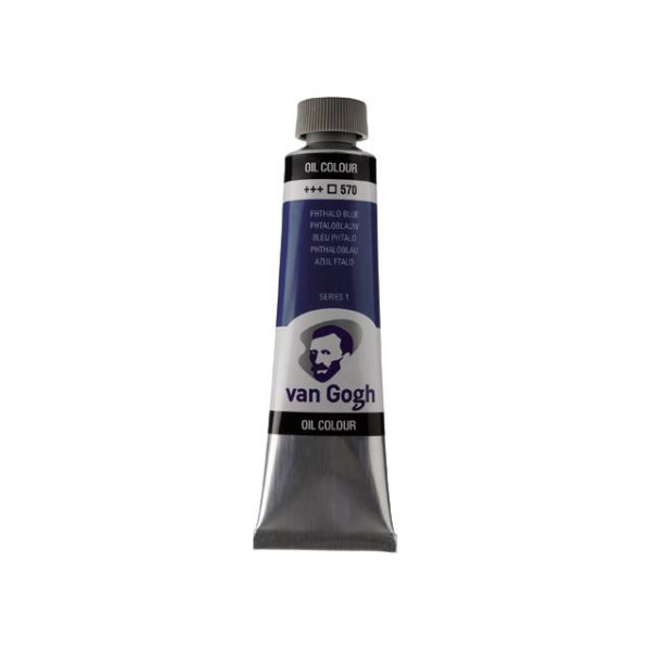 ΛΑΔΙΑ VAN GOGH 40ML S1 T.9 No. 570 PHTHALO BLUE