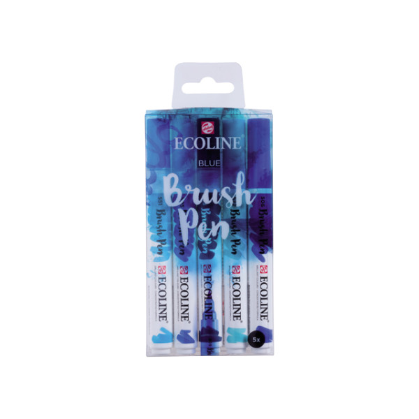 ECOLINE ROYAL BLUE  BRUSHPEN ΣΕΤ 5TEM TALENS