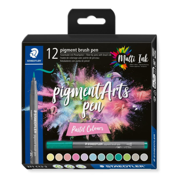 ΜΑΡΚΑΔΟΡΟΙ PIGMENT BRUSH PEN PASTEL COLOURS 12 ΧΡΩΜΑΤΑ