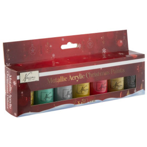 ΣΕΤ ΑΚΡΥΛΙΚΑ 7X30ML METALLIC CHRISTMAS PAINTS