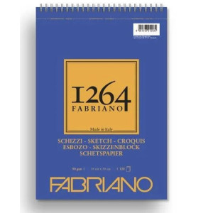 ΜΠΛΟΚ ΣΠΙΡΑΛ 30X30CM F-1264 90GR  SKETCH 120Φ FABRIANO